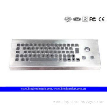 IP68 Industrial Keyboard With Trackball For Industrial Desk
